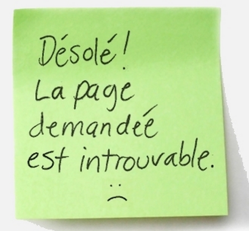 Page introuvable